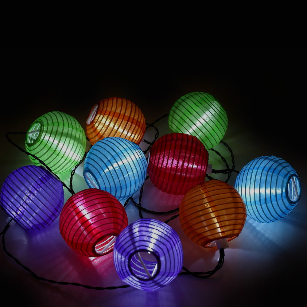 10 Silk Round Lanterns-